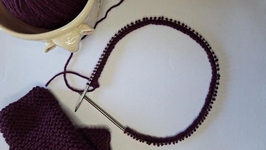 Montaje de puntos del Cuello Básic-O por Adriana Balado